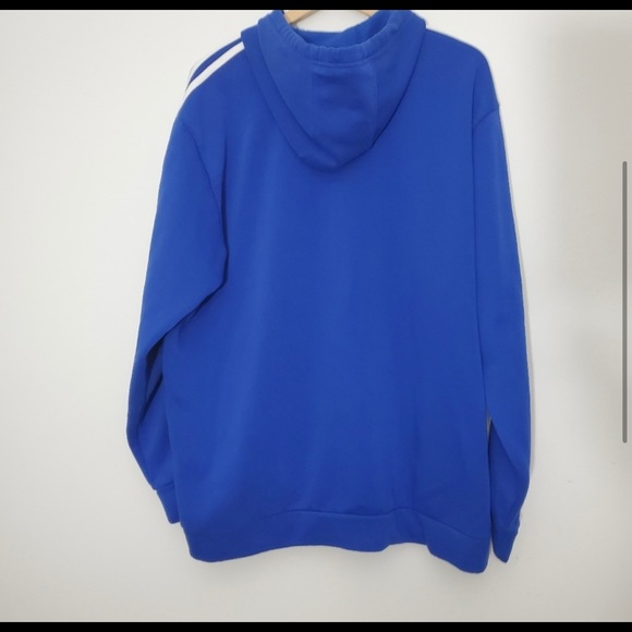 adidas Men’s Fleece Pullover Hoodie Blue - Picture 12 of 15